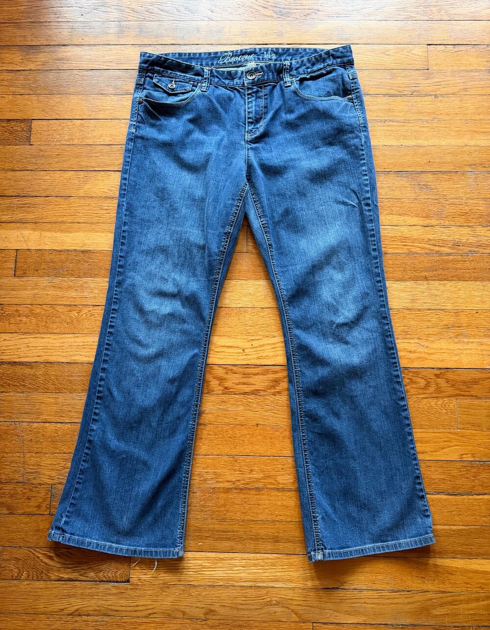 TOMMY HILFIGER Distressed Bootcut Jeans Womens sz 14S